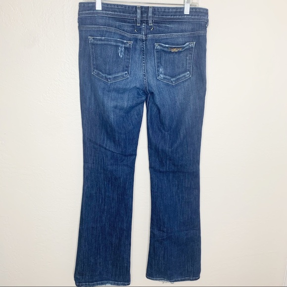 Bebe Premium Denim Mid Rise Bootcut Flare Jeans Size 29 – Classic Blue Stretch F - Picture 5 of 9